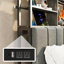 Tête de lit tapissier pour lit très grand avec rangement, têtes de lit avec prises, ports USB et lumières DEL, tête de lit très grand seulement, hauteur réglable, tête de lit robuste et stable, gris-1150403506