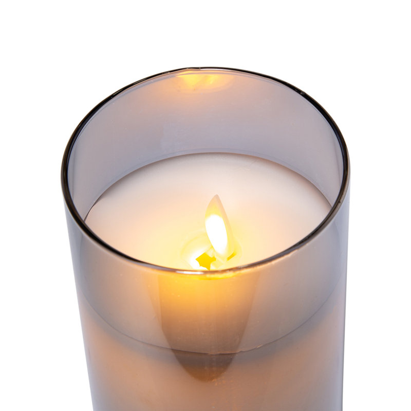 Ensemble de 3 bougies en cire à DEL avec minuterie à distance Real Flame