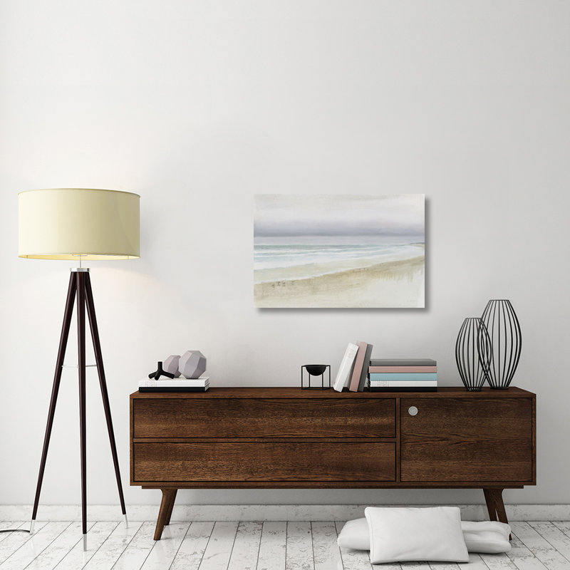 Sérénade en bord de mer, rivage, ligne de manteau, plage, tranquille, paisible, doux, brun clair, bleu, blanc, gris