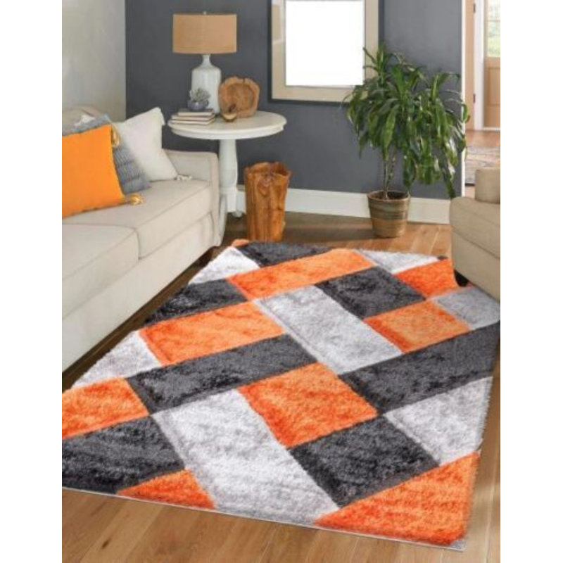 Upton Geometric Shag Area Rug, Rectangle 200 x 290cm