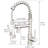 Stylish Brushed Nickel Led Pull Down Kitchen Faucet, Single Handle, 360 Degree Rotatable Spout, Dual Spray Faucet With Pull-Down , Nickel, Swivel, Dual