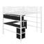 Full Metal Loft Bed With Bookcase-937818685
