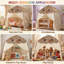 Très grande tente de jeu dôme d'intérieur / extérieur pour enfants avec drapeaux et lumières étoilées - tipi pliable pour garçons et filles, 59 po x 39 po x 59 po-119418460-122121564