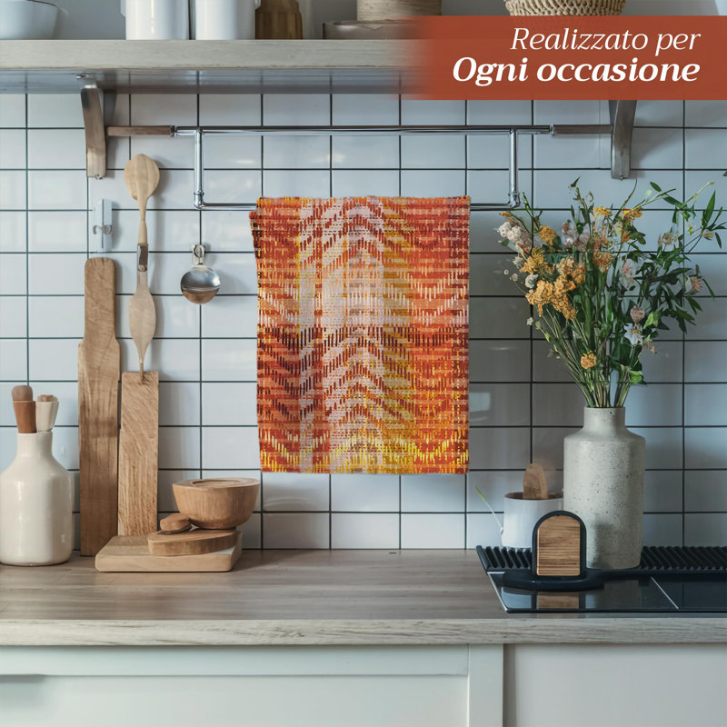 Ensemble de 3 torchons de cuisine Maison d'Hermine à motif tartan Thanksgiving, 100 % coton - 51 x 70 cm