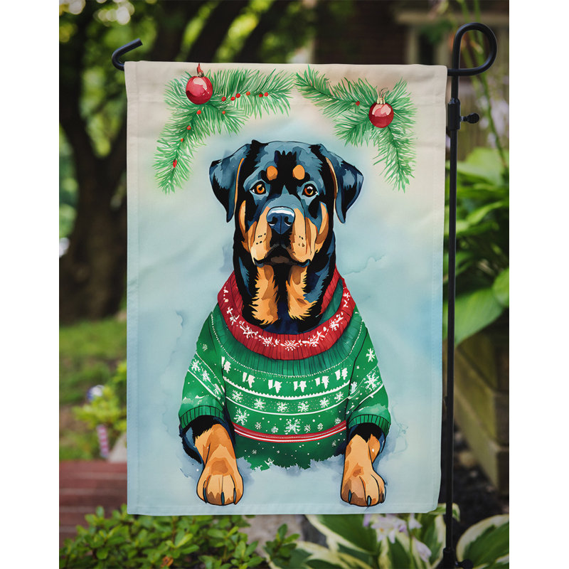 Polyester double face Noël, H 15,5 po x l 11,25 po