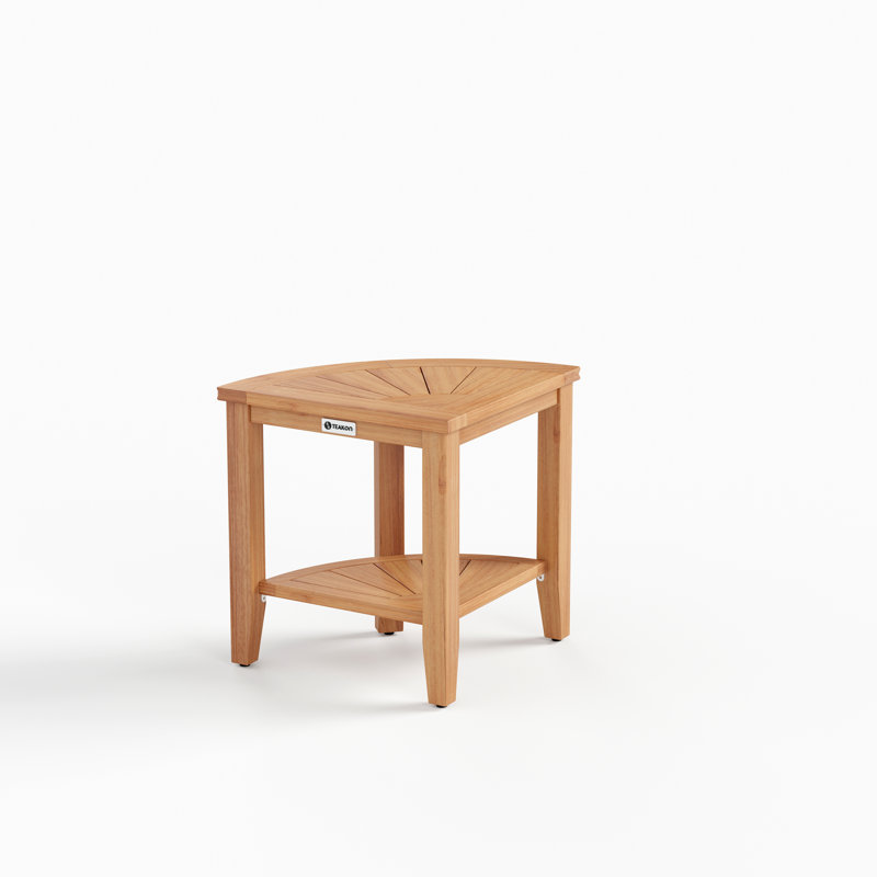 Nies 15.7'' W Wood Corner Shower Bench