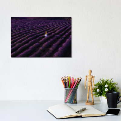 The Woman In Lavender by Bingo Z - Wrapped Canvas Painting