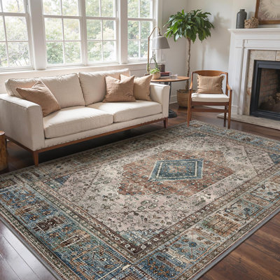 Tapis oriental lavable en machine antidérapant