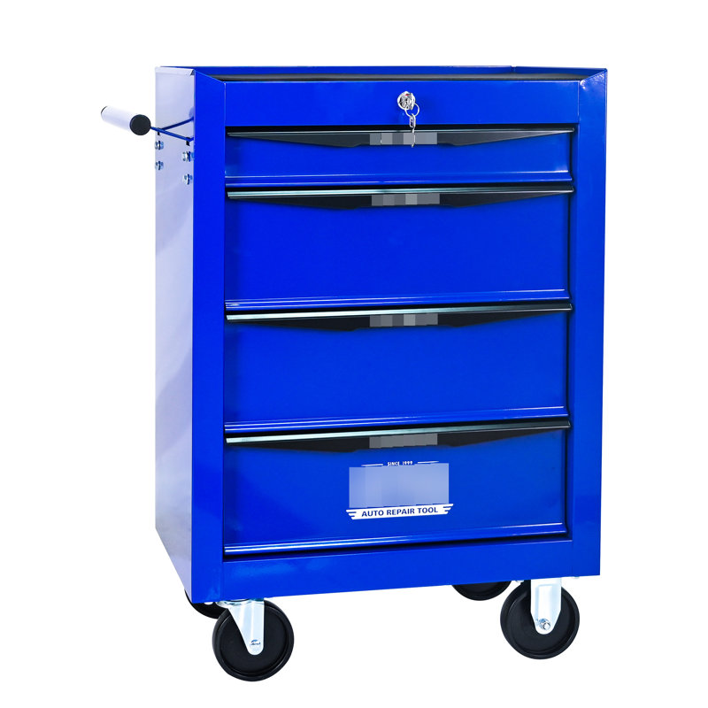 4, coffre à outils multifonctionnel, boîte en métal, glissières à roulement, serrure à clé, rangement de protection de la vie privée,