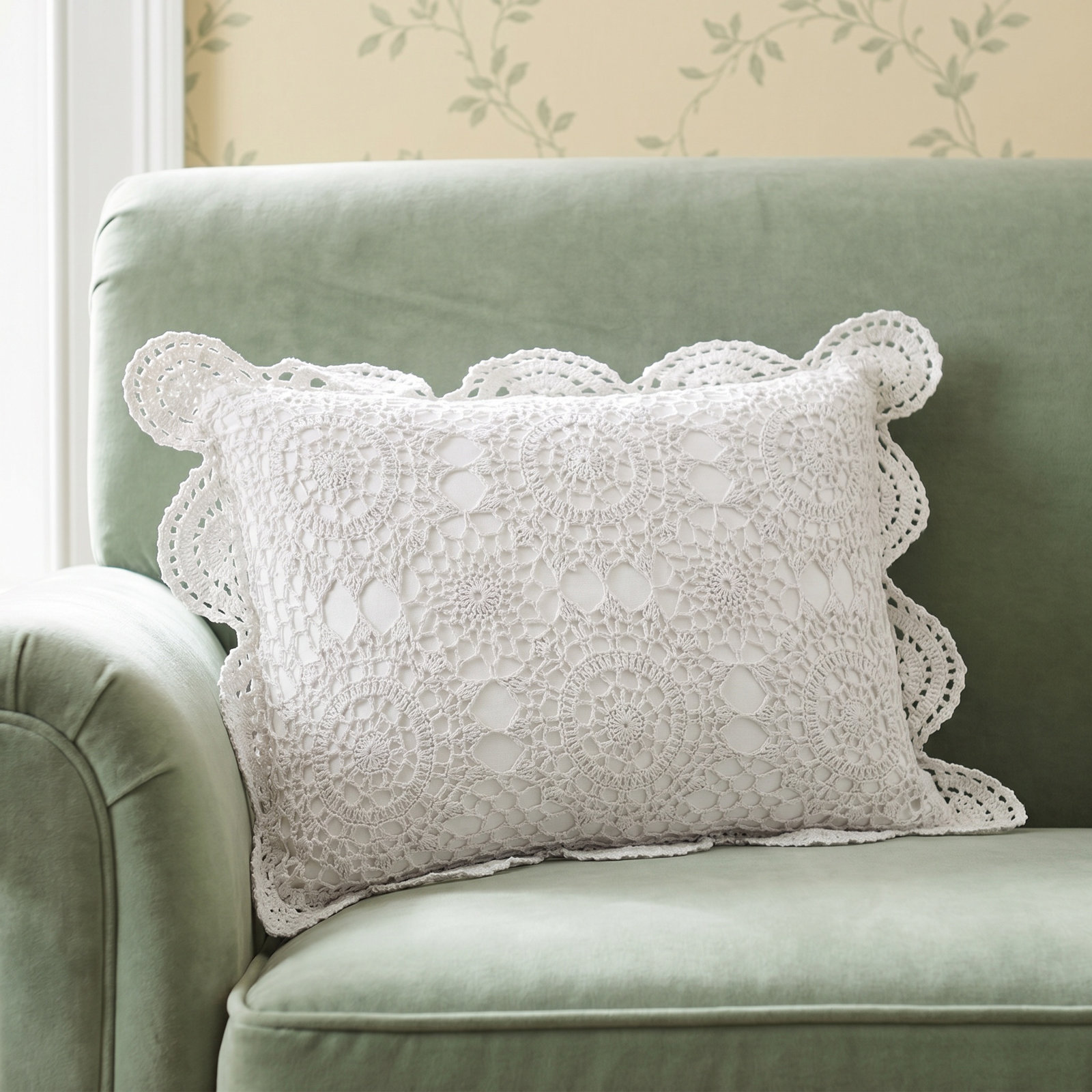 Melange Home 16" x 12" Handmade Cotton Pillow Cover, White