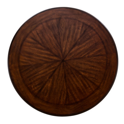 Brown Round Table For Dining, 45.6" Dimension, Metal Hairpin - Inspired Legs, Open Shelf, Comfortable Four Friends Meals Guests