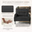 Chaise d'appoint rembourrée en velours côtelé Modern-1376002751