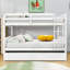 Lit superposé double en bois avec couchette simple et garde-corps Hommer-1524710418