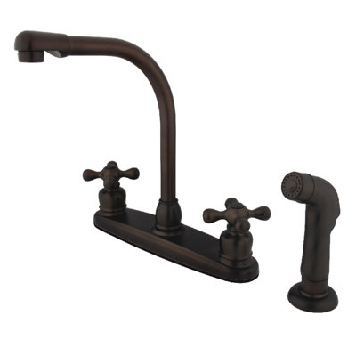 Robinet de cuisine à deux poignées avec douchette latérale Victorian