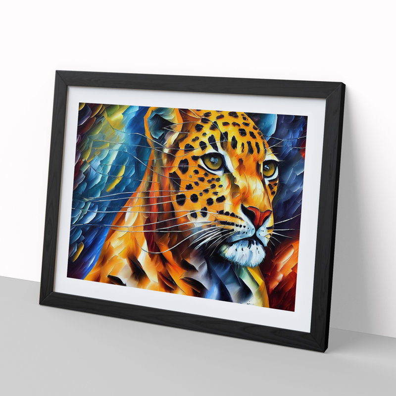 Leopard Vol.3 Abstract - Framed Print, Black, 46cm H x 64cm W