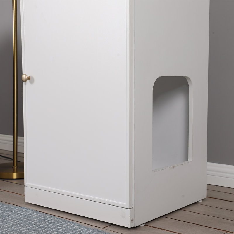 Enceinte de litière moderne pour chat 20 '', Blanc