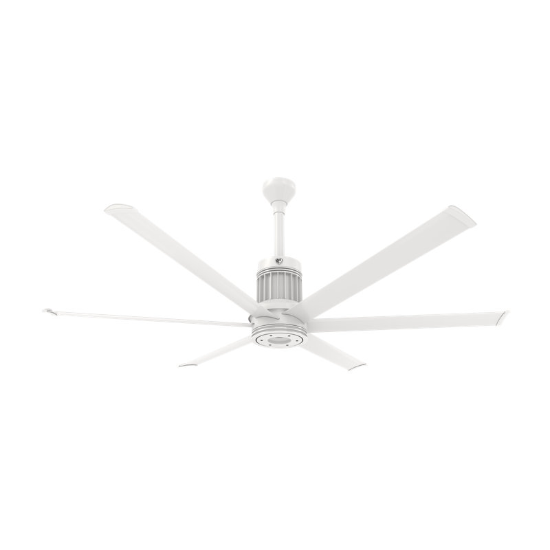 I6 Smart Downrod Ceiling Fan, 96 inches, White