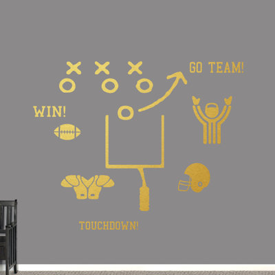 Décalcomanie murale ensemble de football Hedgepeth