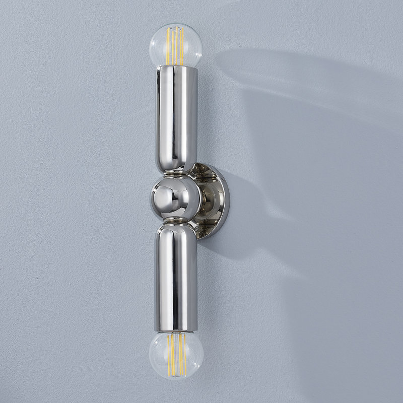 Lolly 2 Light Wall Sconce, Polished Nickel