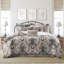 Country Lane Toile Ebony Cotton Duvet Cover Set  8 Piece-1549555445