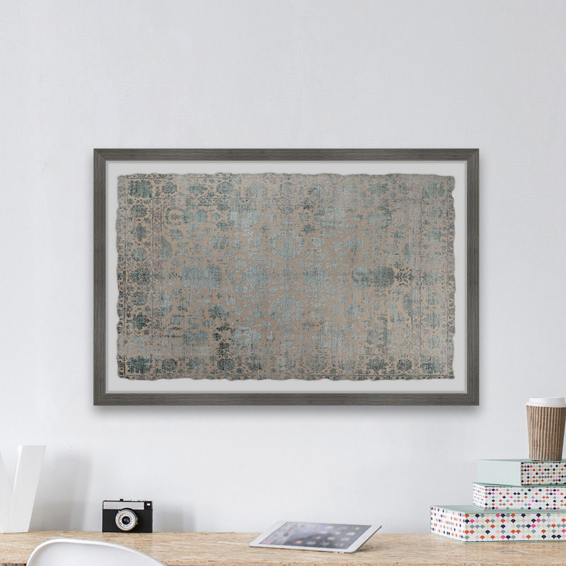 Green Blurred Print - Single Picture Frame Print, 38cm H x 45cm W x 3.81cm D