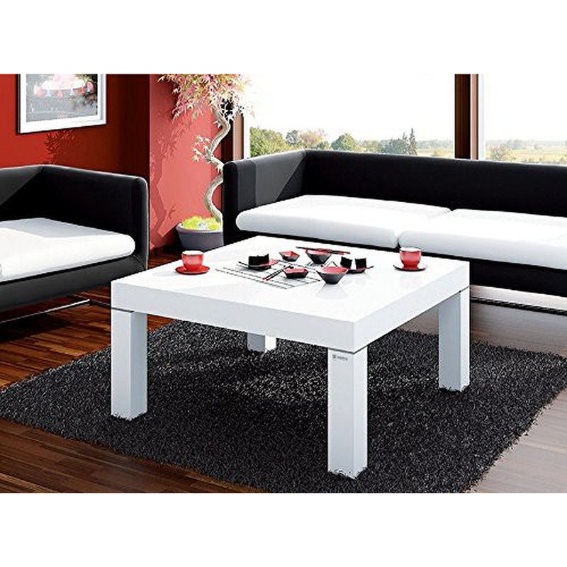 Falcone Four Leg Coffee Table, High-gloss white