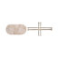Plateau décoratif élégant en quartz avec base en métal - Idéal pour une table basse, un pouf, un présentoir à bijoux, un meuble de cuisine ou un espace pour vos petits objets - 35,5 cm, blanc et or
