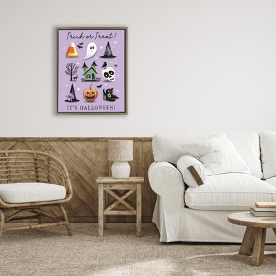Cadre flottant «Trick Or Traite It's Halloween», conception par Elizabeth Tyndall
