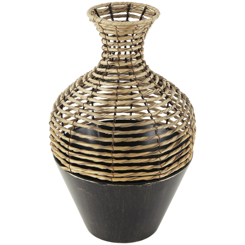 Arielyn Handmade Plastic Rattan Table Vase