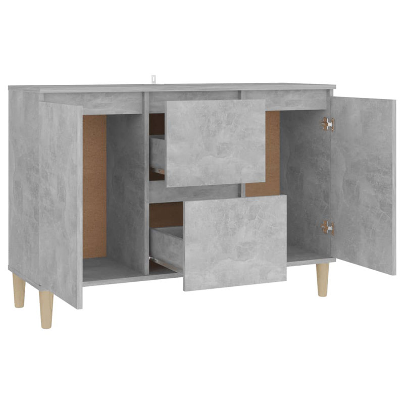 SkeltinCleveland Sideboard 101x35x70 cm Engineered Wood, Concrete Grey