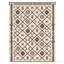 Tapis réversible en plastique imperméable beige / noir