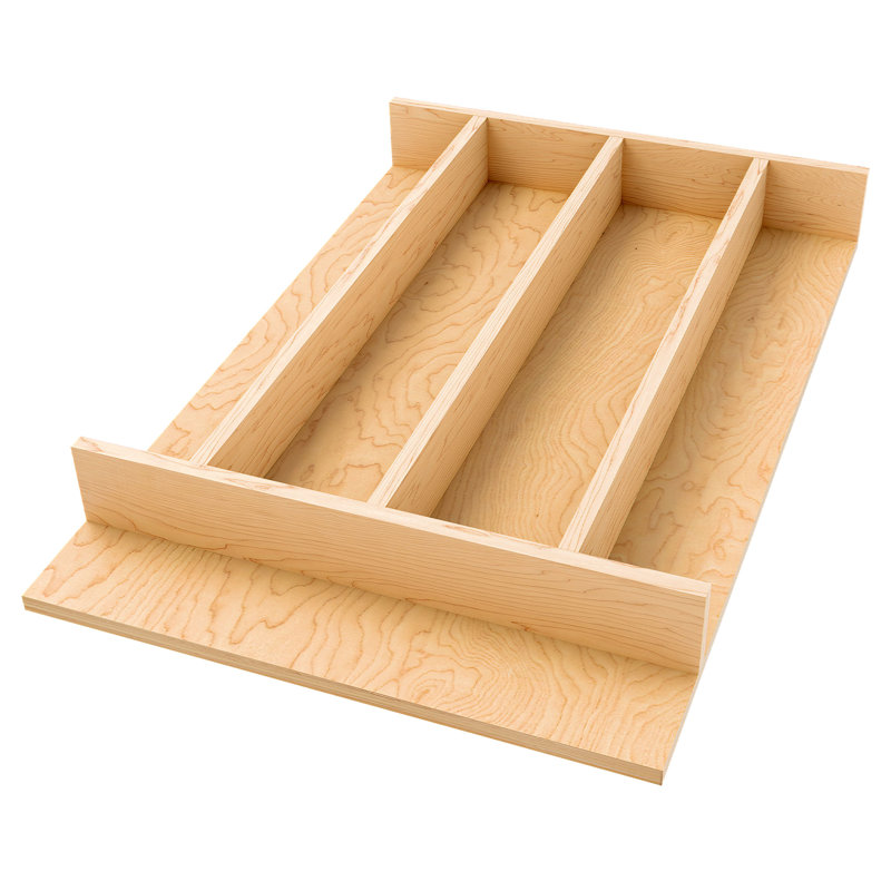 Rev-A-Shelf Natural Maple Right Size Utensil Drawer Insert, 2.36" H x 13.23" W x 19.49" D