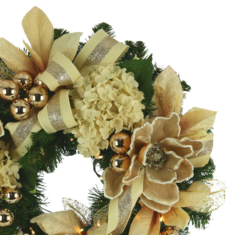 Couronne de verdure éclairée Jhumki 28 po