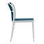 Ensemble de 12 chaises de salle à manger en corde tissée bleu Ricardo avec structure en plastique-1009347668
