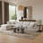 Itala Velvet L-Shaped Sectional Reversible-94482416