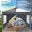 Tente escamotable avec 4 parois latérales l 118 po x P 118 po COBIZI, auvent extérieur imperméable avec évent UPF 50 +-99673079