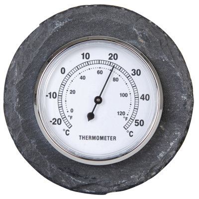 Round Slate Thermometer