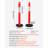 Traffic Delineator Posts 48 in Traffic Safety Cones Weighted Base