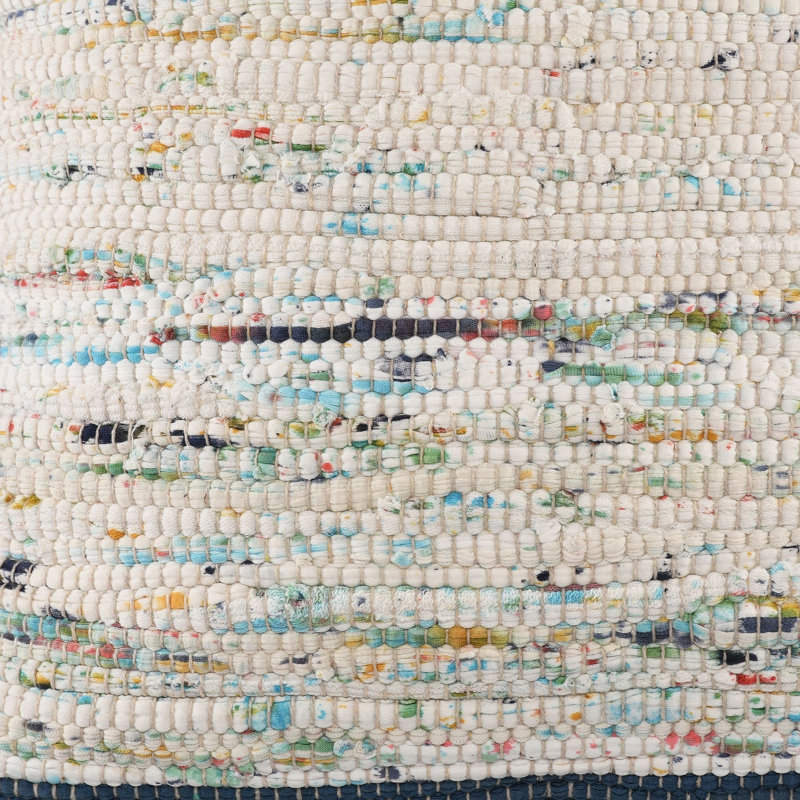Colorful Abstract Cotton Throw Pillow Cover, Light Blue/Beige, Pillow Cover Only - No Insert