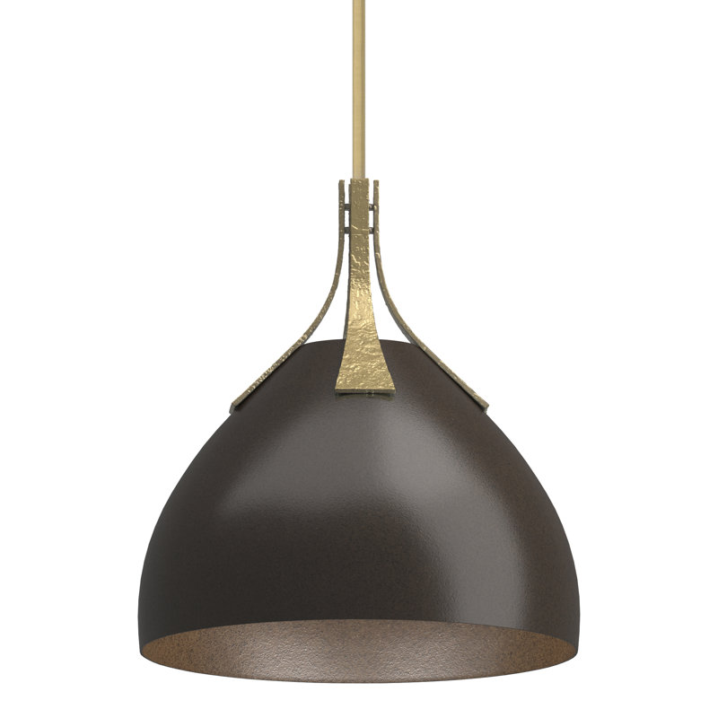 Summit 1 - Light Single Dome Pendant, Oil Rubbed Bronze, Modern Brass
