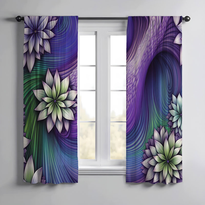 Paire de rideaux semi-transparents Edion, L 40 po x L 61 po