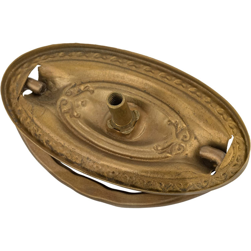 Colonial Revival Large Drawer Pull, Antique Brass