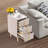 11.8" Ultra-Narrow Upholstered Nightstand with 3 Drawers, Modern Leather Bedside Table for Small Spaces