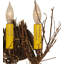 Rustic Lodge 3 - Light Candle Wall Light
