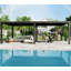 Pergola à persiennes avec structure entièrement en aluminium, toit à persiennes réglable, 12 pi x 24 pi, système de drainage intégré, patio extérieur moderne et pavillon de jardin