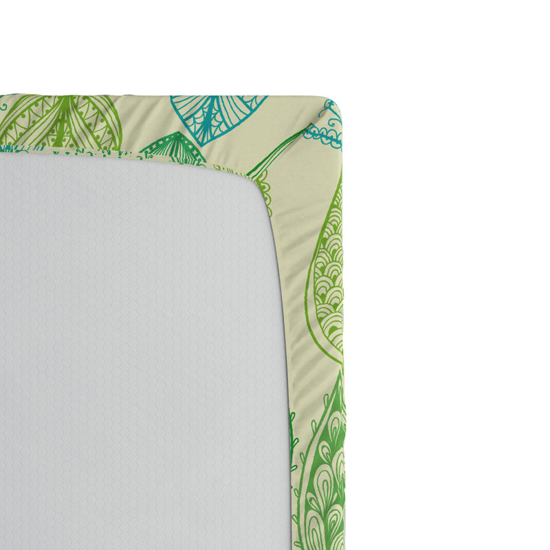 Microfiber Floral Fitted Sheet, Queen Fitted Sheet