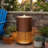 20.87'' H Outdoor Metal Cutout Water Fountain with LED Lights