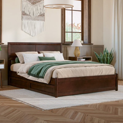 Astley Wood Panel Storage Bed