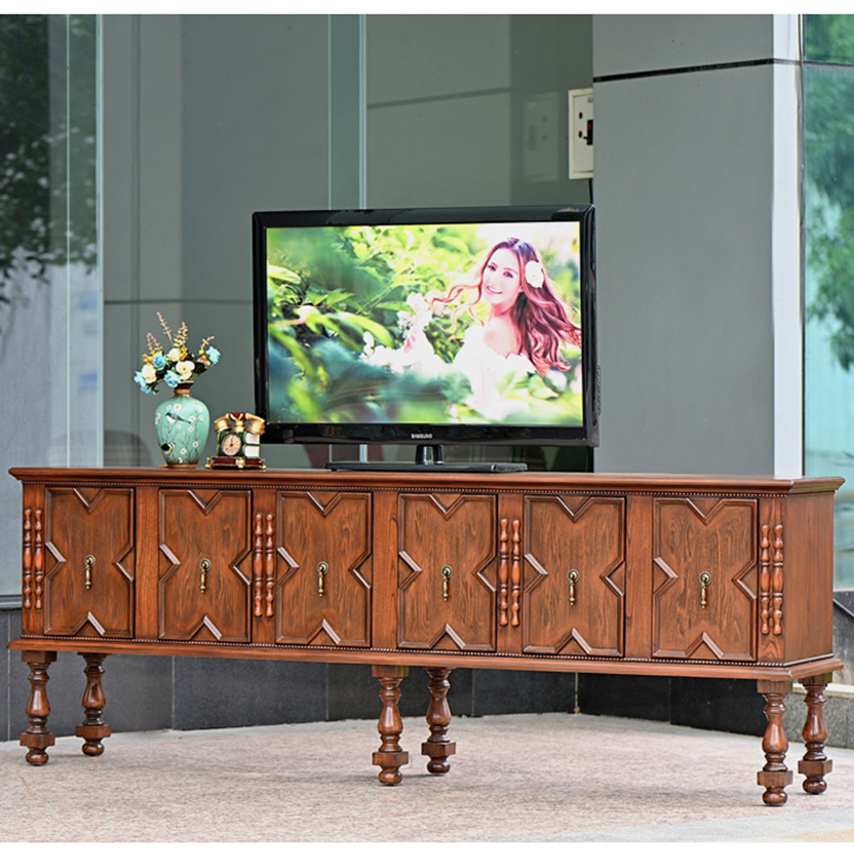 Feel High Pillows Brown Solid Wood TV Stands Wayfair Canada