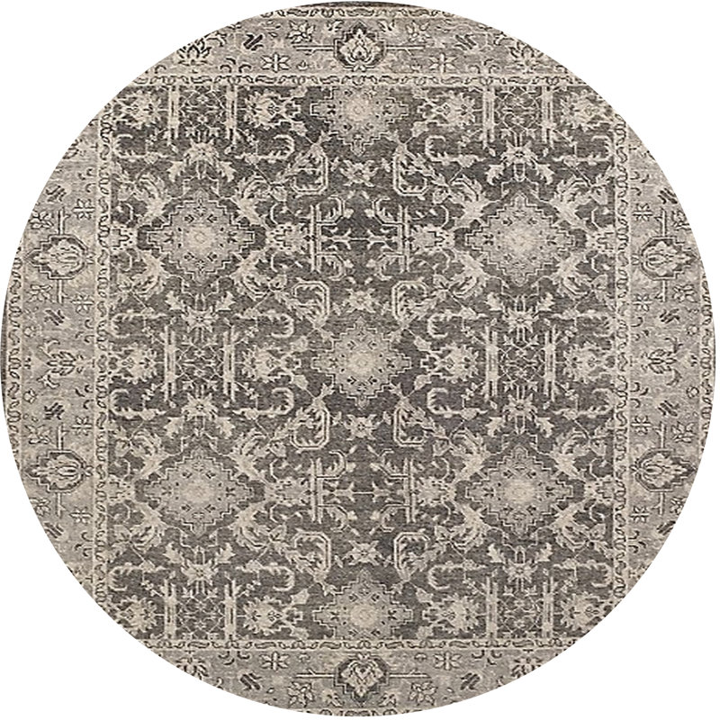 Bricher Oriental Indoor Rug, Round 6'